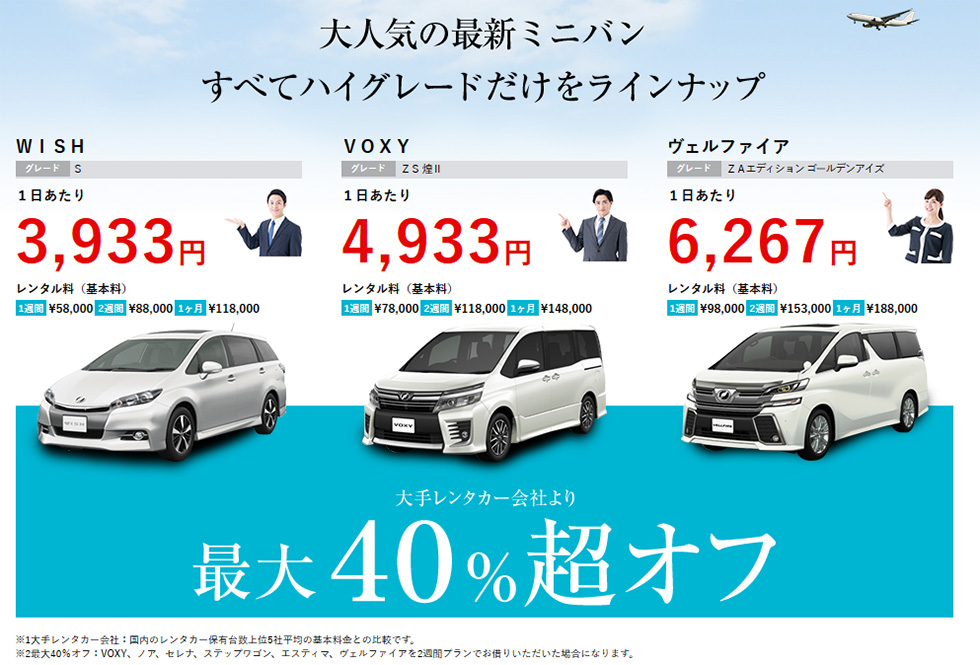 大人気の最新ミニバン。すべてハイグレードだけをラインナップ