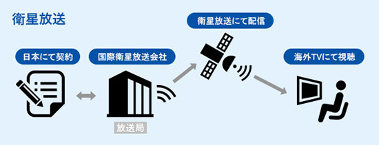 海外から衛星放送で視聴